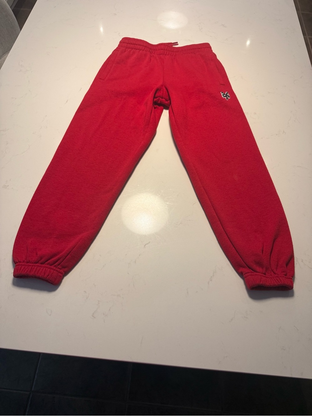 Zoo York Kids Red Fleece Jogger Pants size 7/8